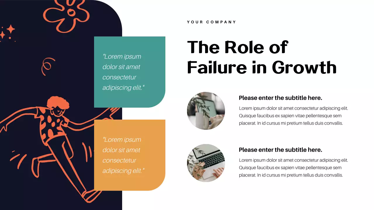 Orange Abstract Historical Failures Lecture Presentation