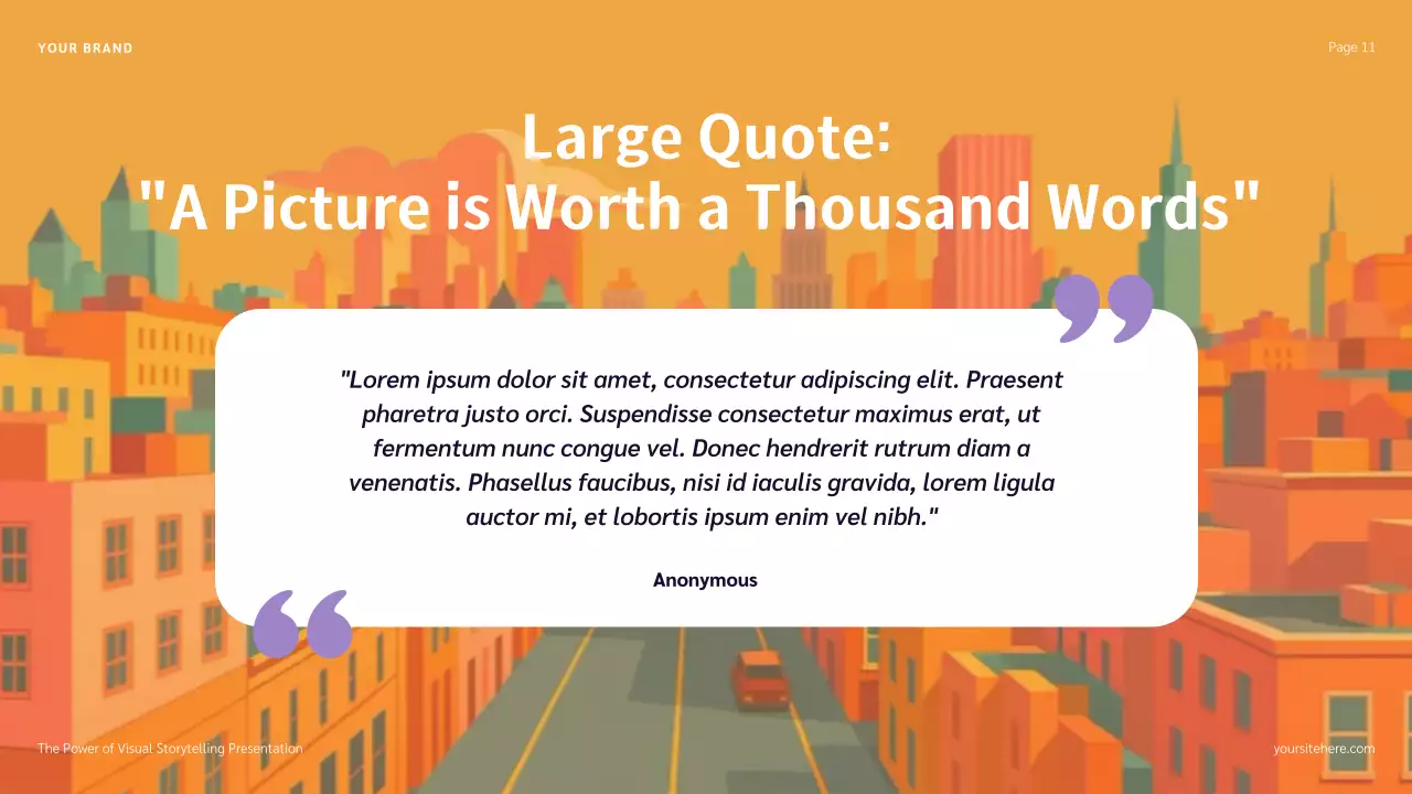 Blue Red and Orange Illustration Storytelling presentation