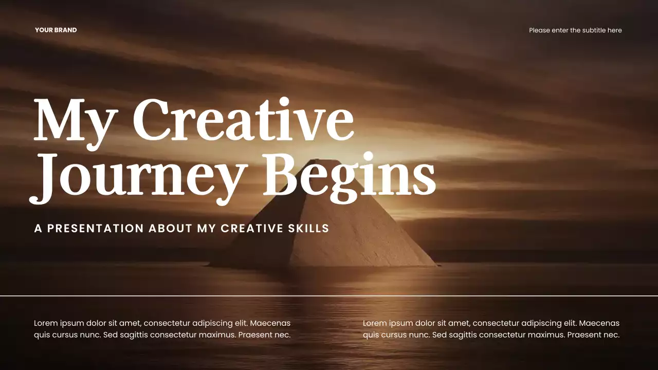 Brown Modern Creative Journey Presentation