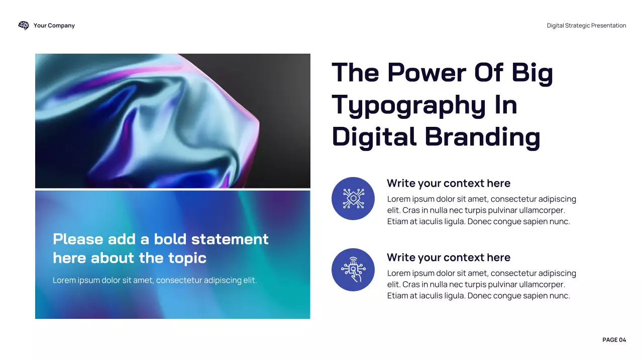 Blue Modern Digital Typography Strategy Presentation