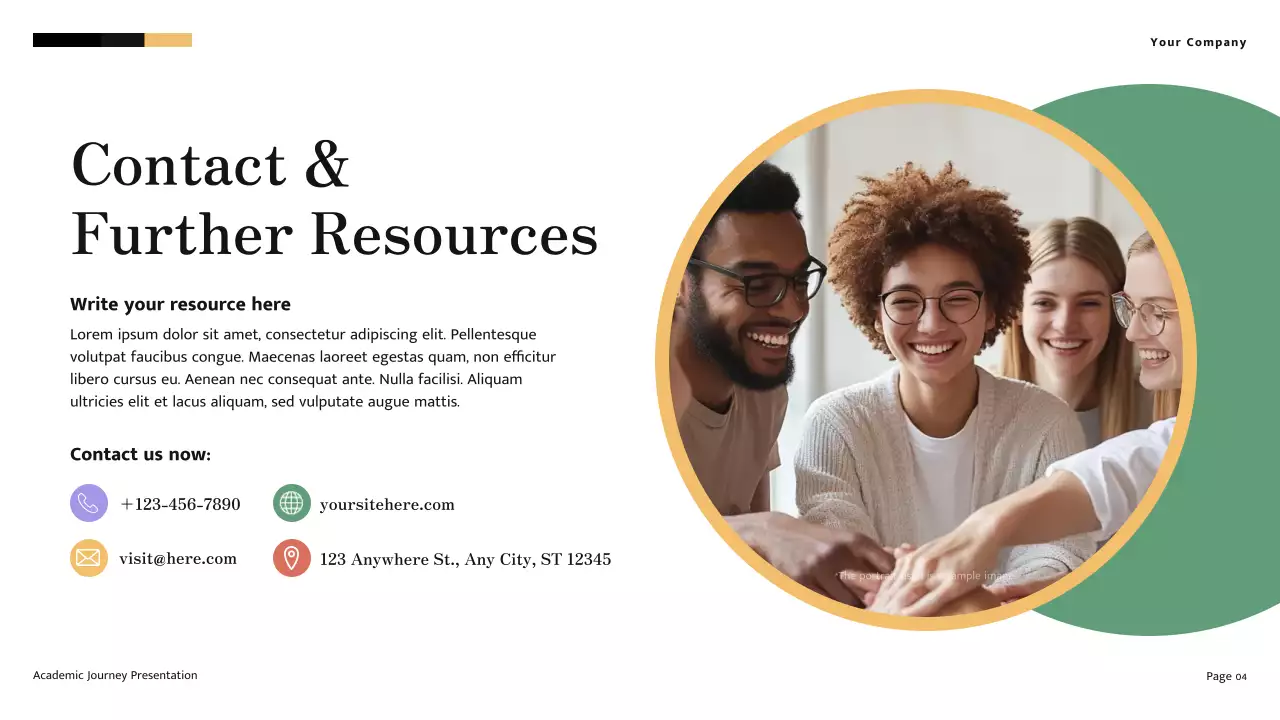 Yellow and Cream Minimalist Modern Academic Journey Presentation