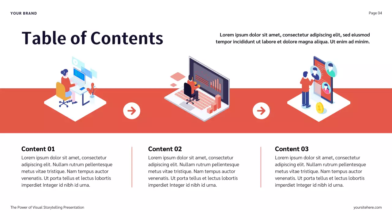 Blue Red and Orange Illustration Storytelling presentation