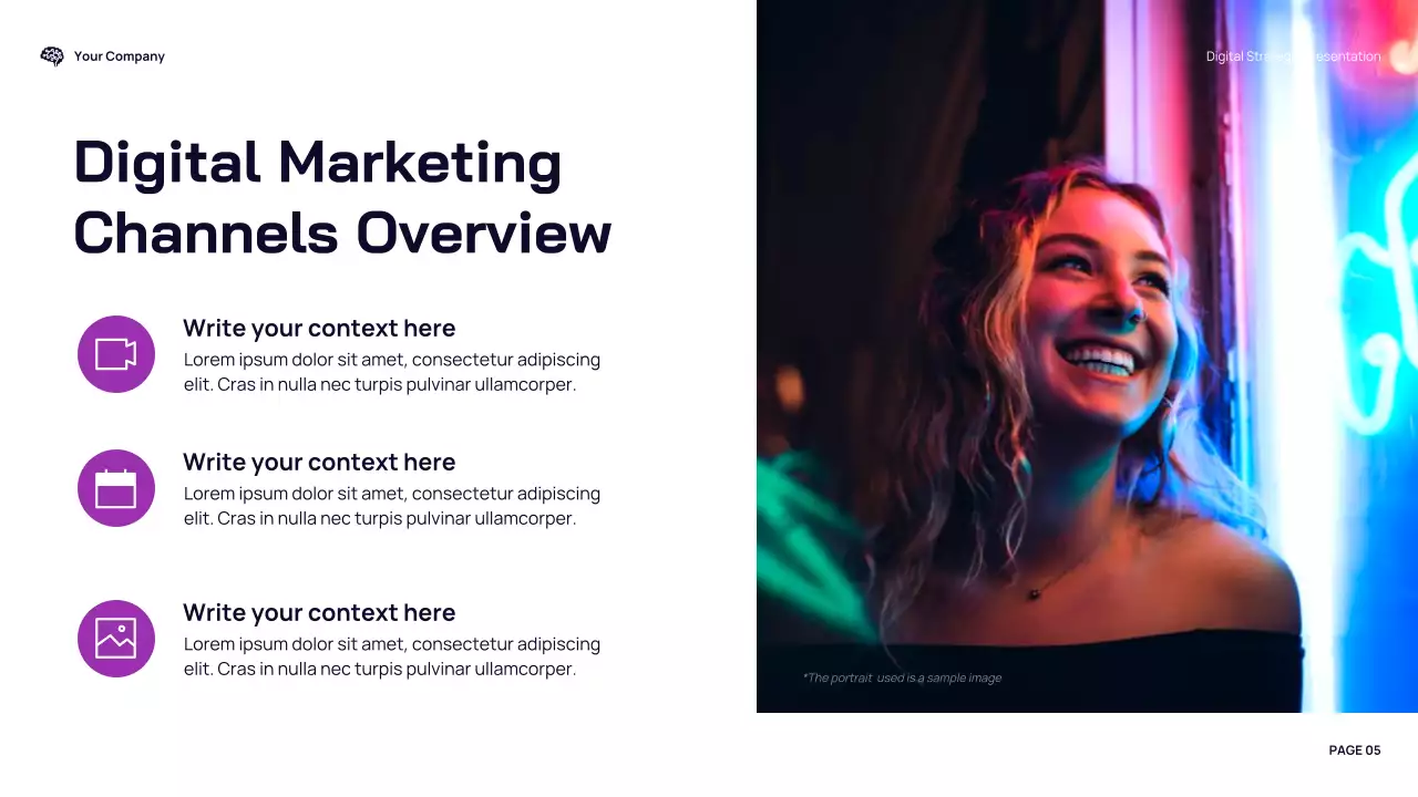 Blue Modern Digital Typography Strategy Presentation