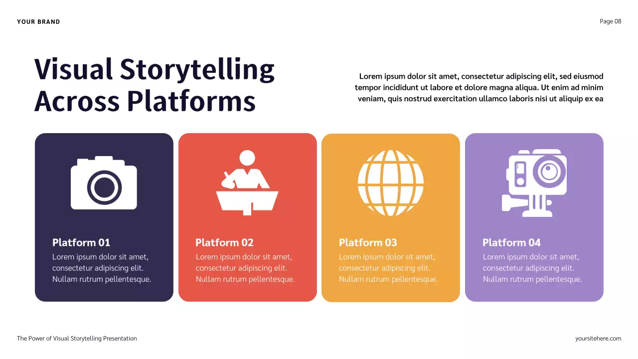 Blue Red and Orange Illustration Storytelling presentation