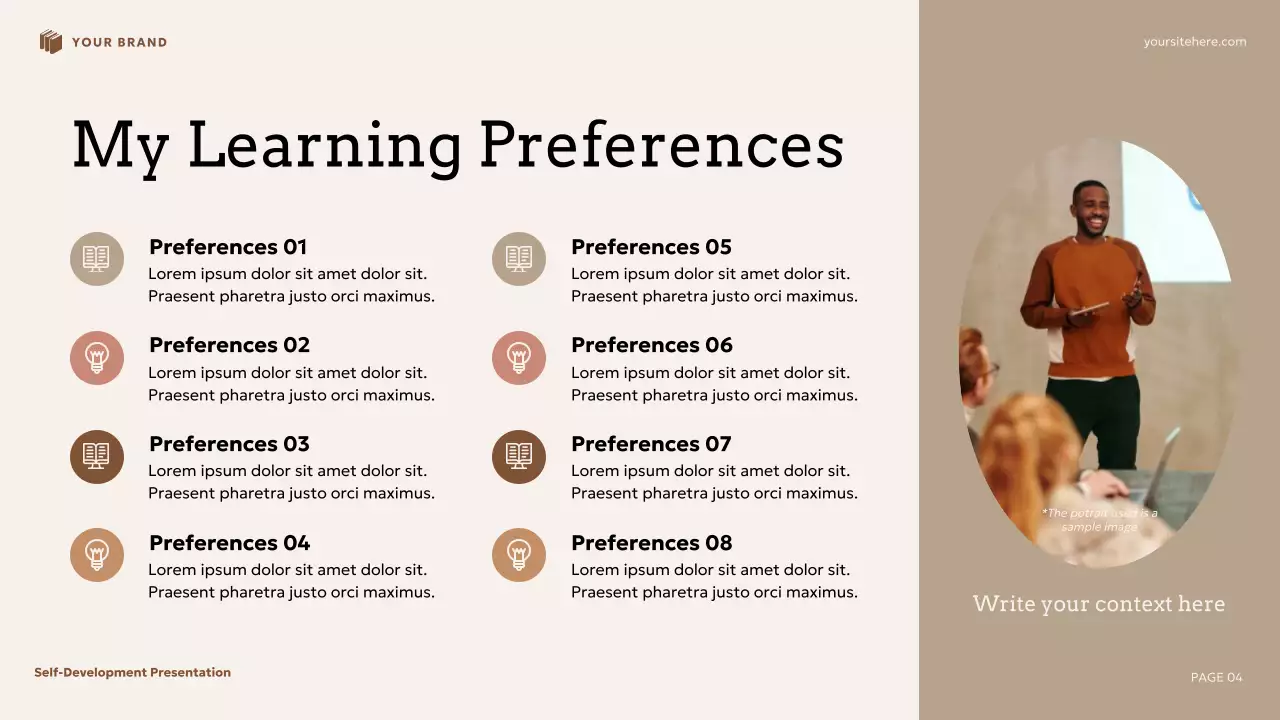 Beige and Brown Floral Self-Development Presentation