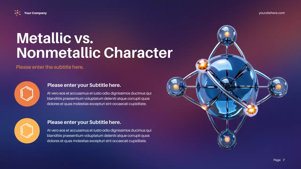 Bài giảng Khoa học về Bảng tuần hoàn các nguyên tố hóa học hiện đại màu tím