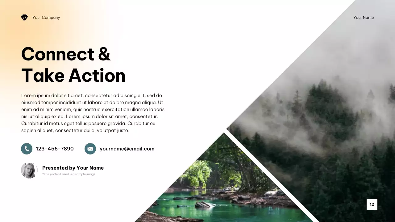 Orange Minimalist Climate Change Awareness Presentation