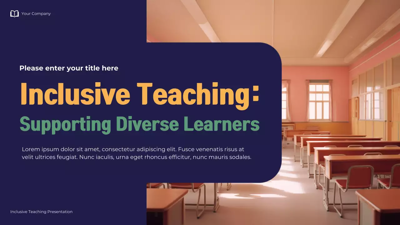 Navy Illustrative Modern Inclusive Teaching Presentation