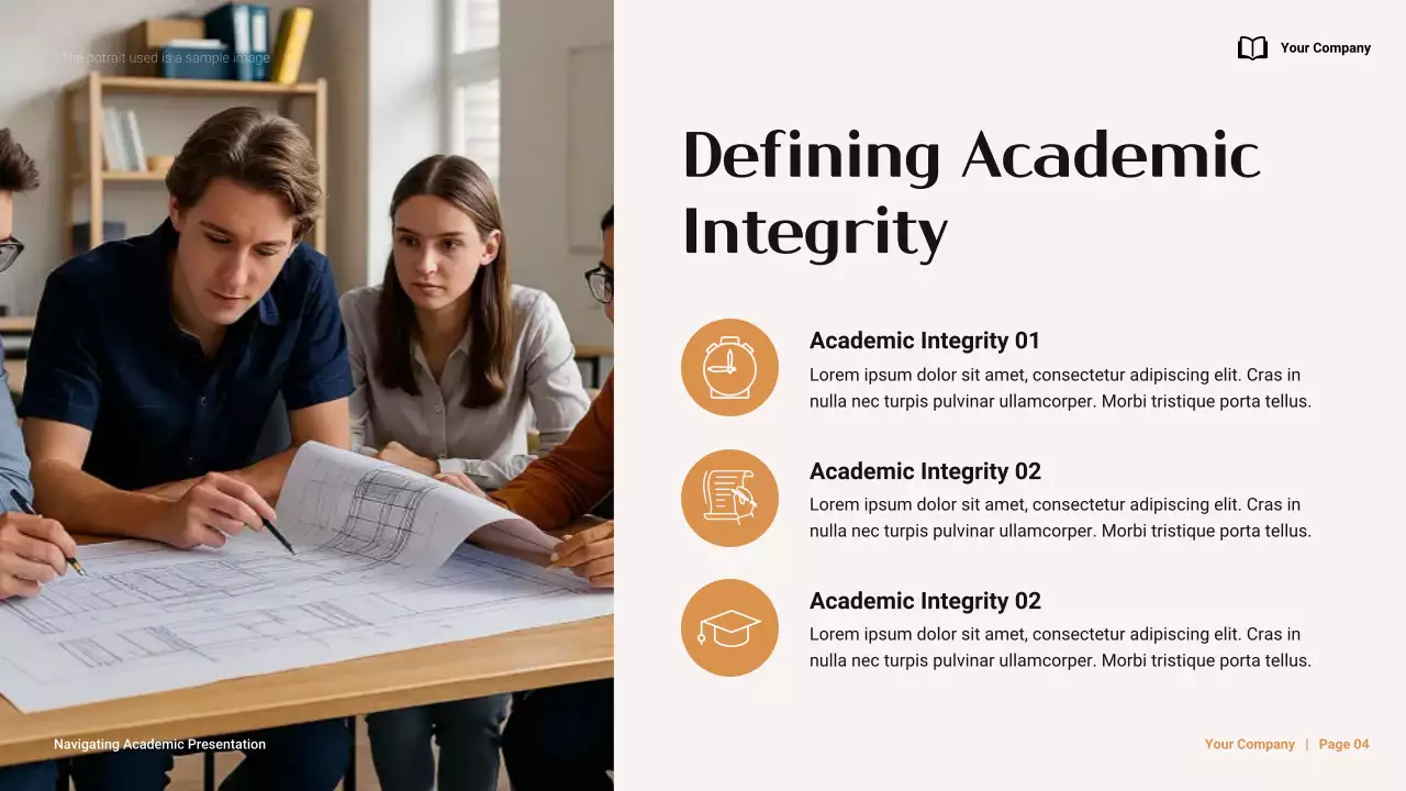 Brown and Orange Minimal Academic Integrity Lecture Presentation