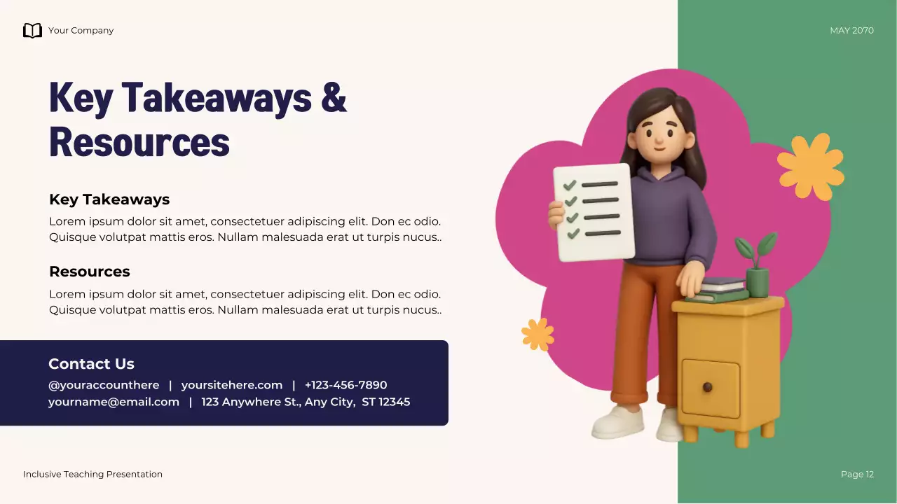 Navy Illustrative Modern Inclusive Teaching Presentation