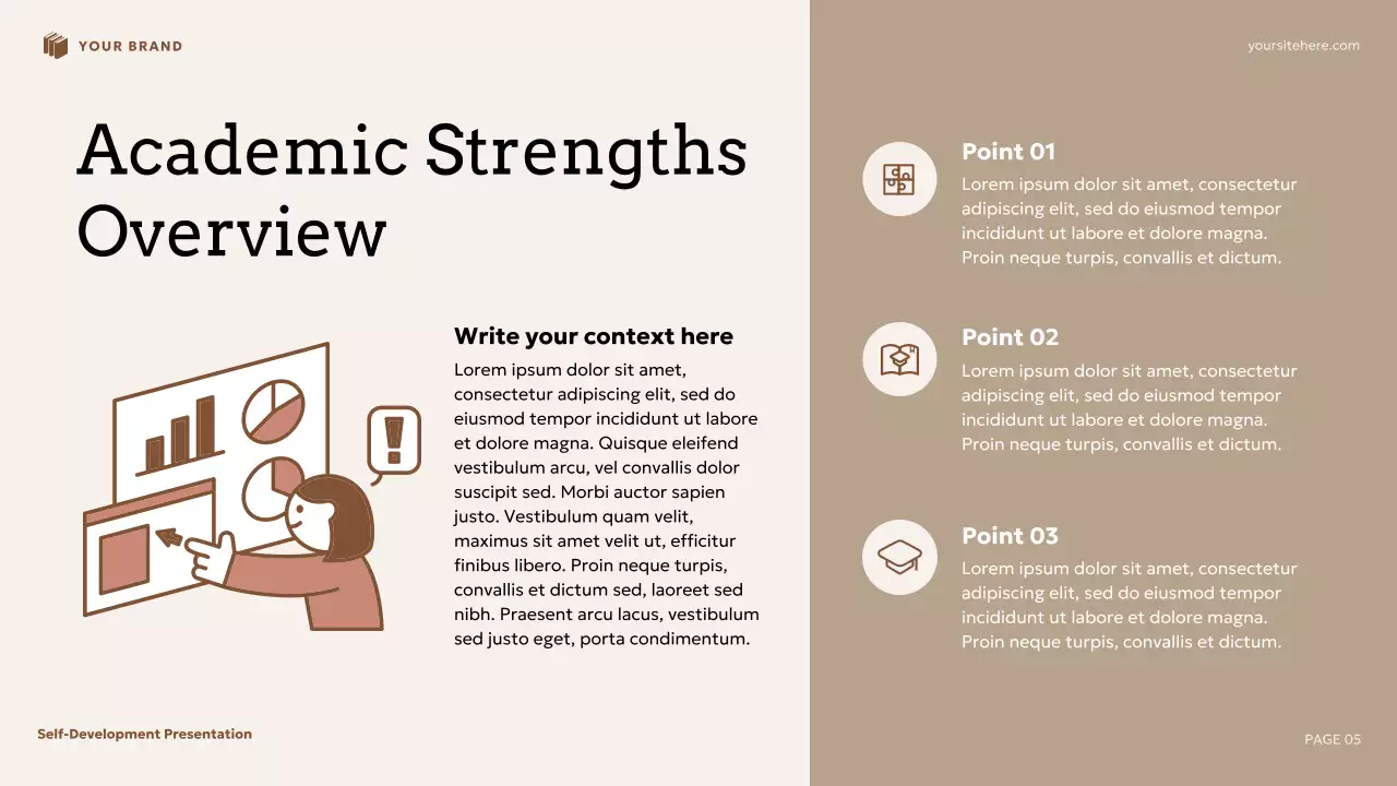 Beige and Brown Floral Self-Development Presentation