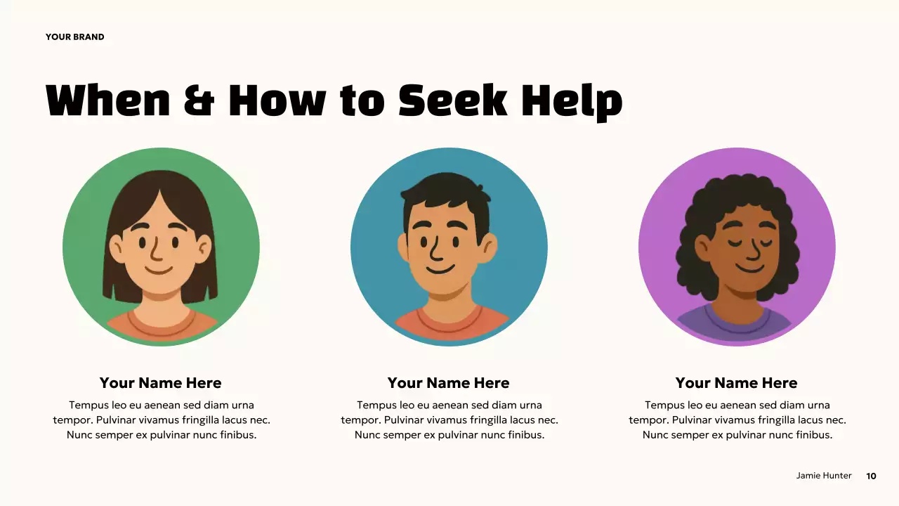 Orange Bold Mental Health Awareness Presentation