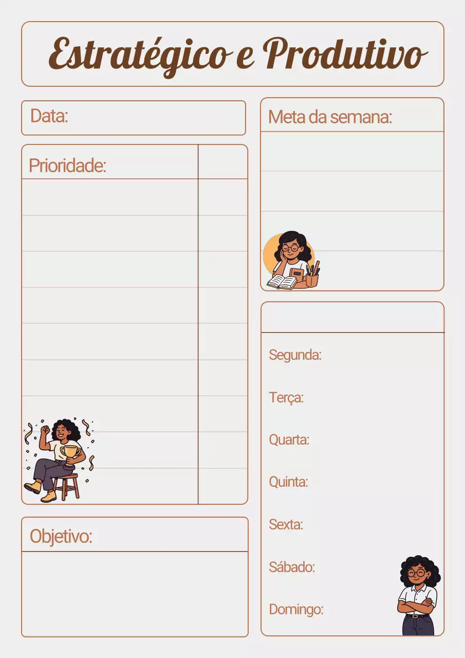 Cartaz de agenda minimalista marrom