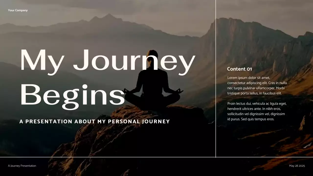 Brown Minimal Personal Journey Presentation
