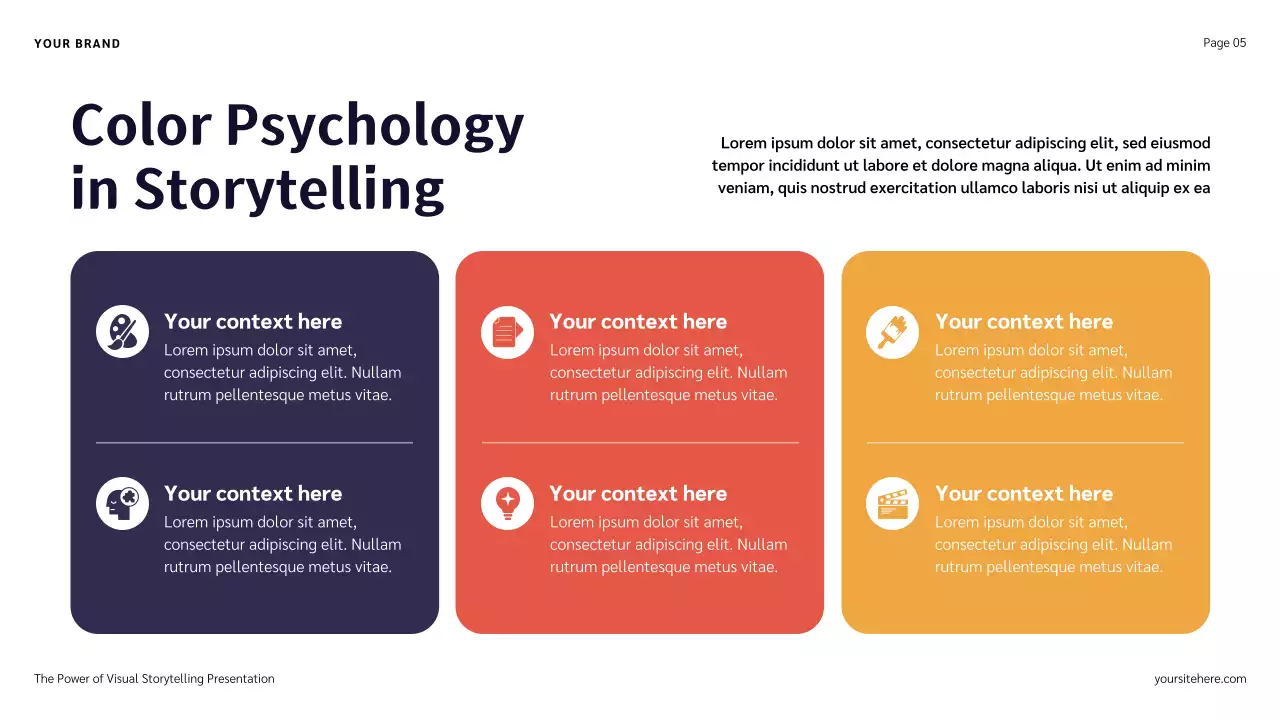 Blue Red and Orange Illustration Storytelling presentation