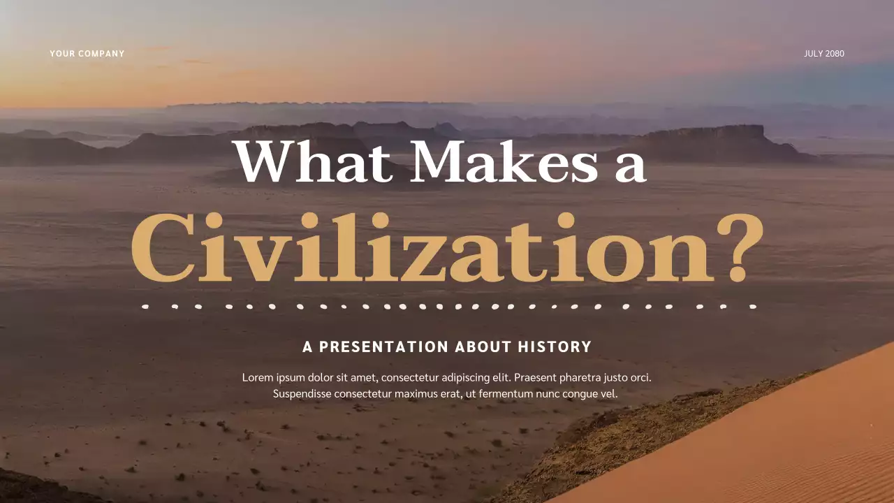 Beige Classic Historical Civilization Lecture Presentation