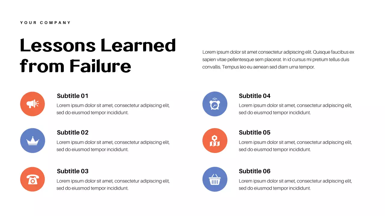 Orange Abstract Historical Failures Lecture Presentation