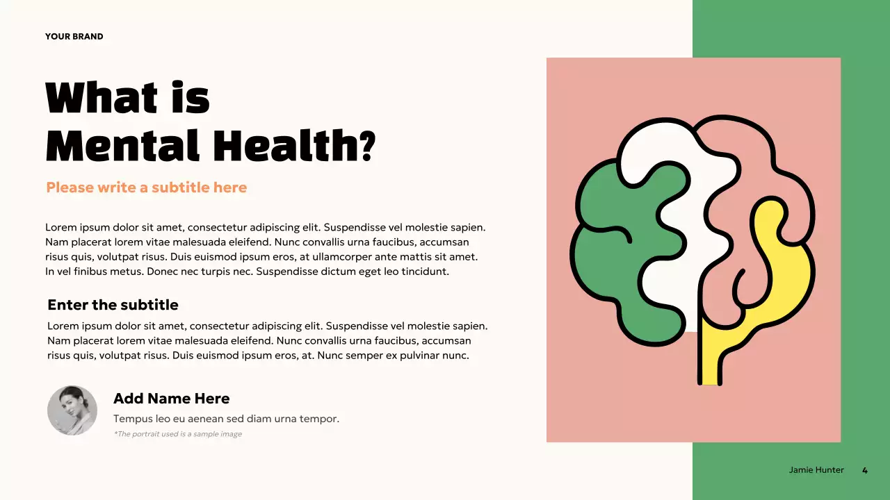 Orange Bold Mental Health Awareness Presentation