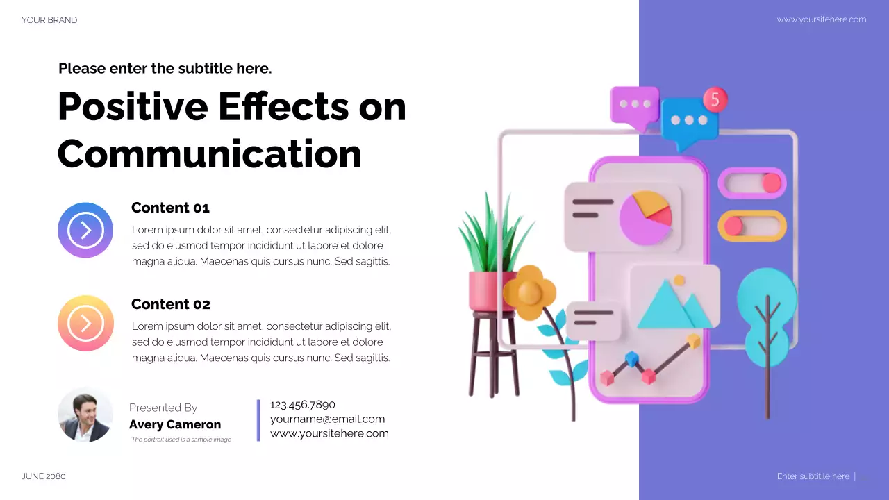 Purple Modern Social Media Presentation