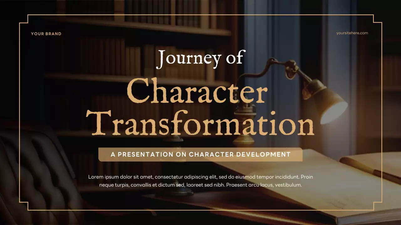 Brown Classic Character Transformation Lecture Presentation