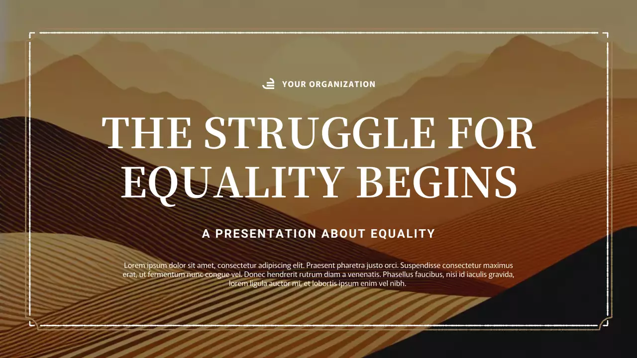 Beige Abstract Equality Lecture Presentation