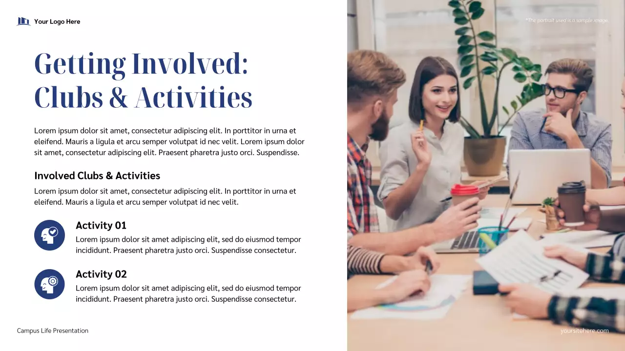 Blue Modern Campus Life Guide Presentation