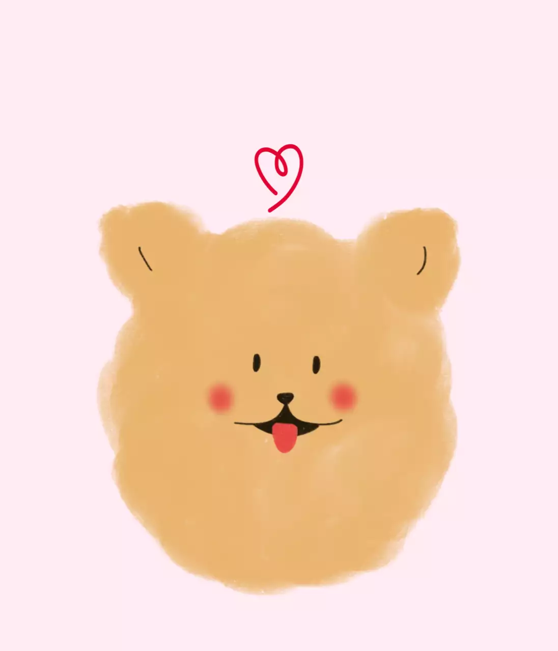 핑크 아기자기한 동물 스티커