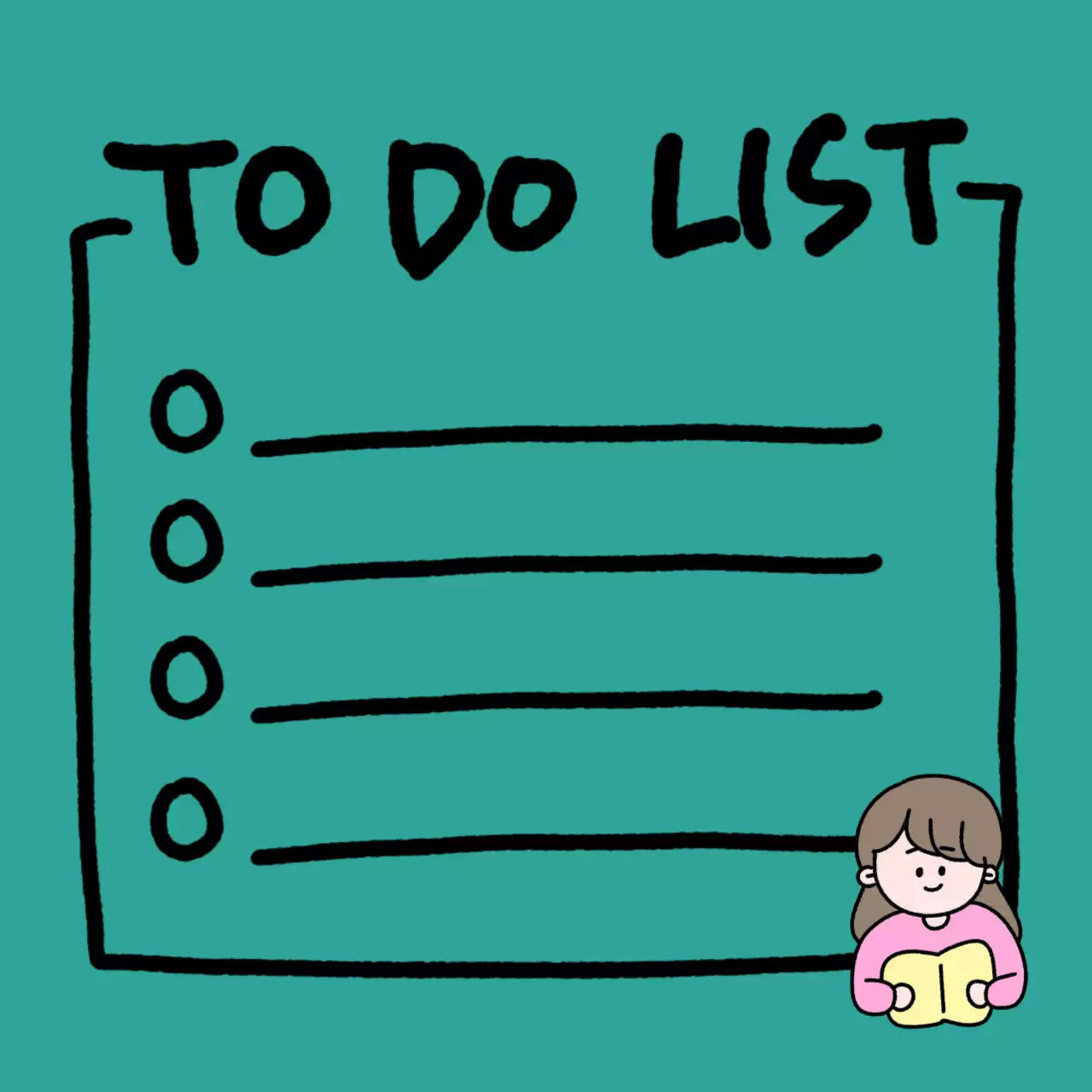 민트 아기자기한 생활 메모지