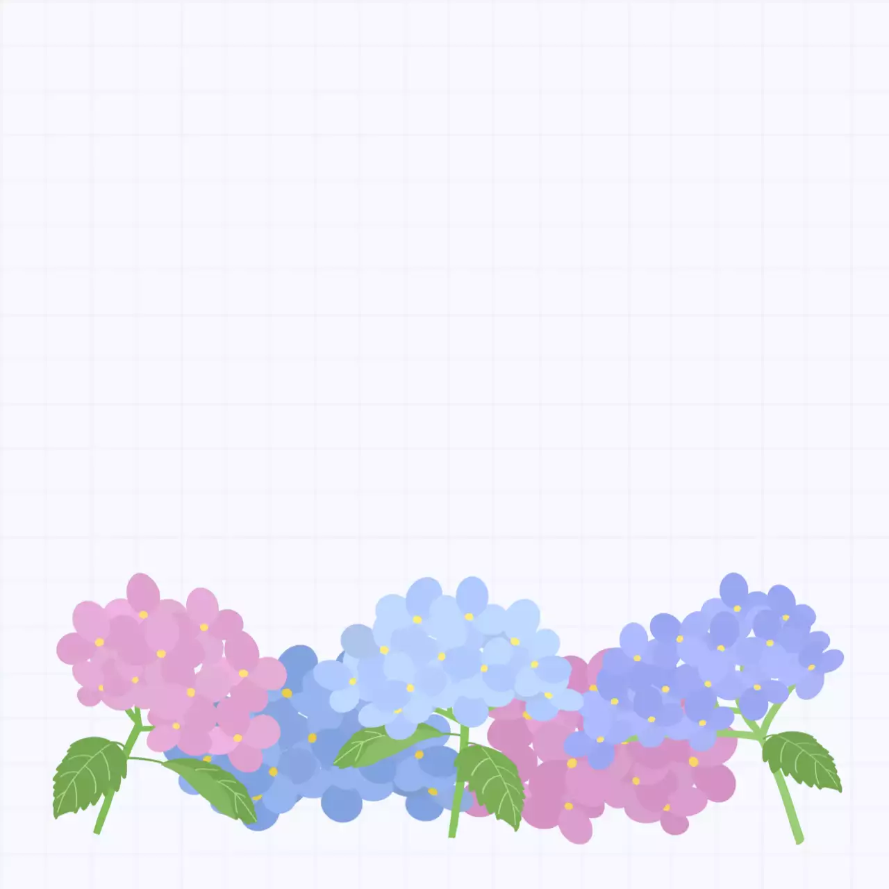 연보라 아기자기한 꽃 엽서