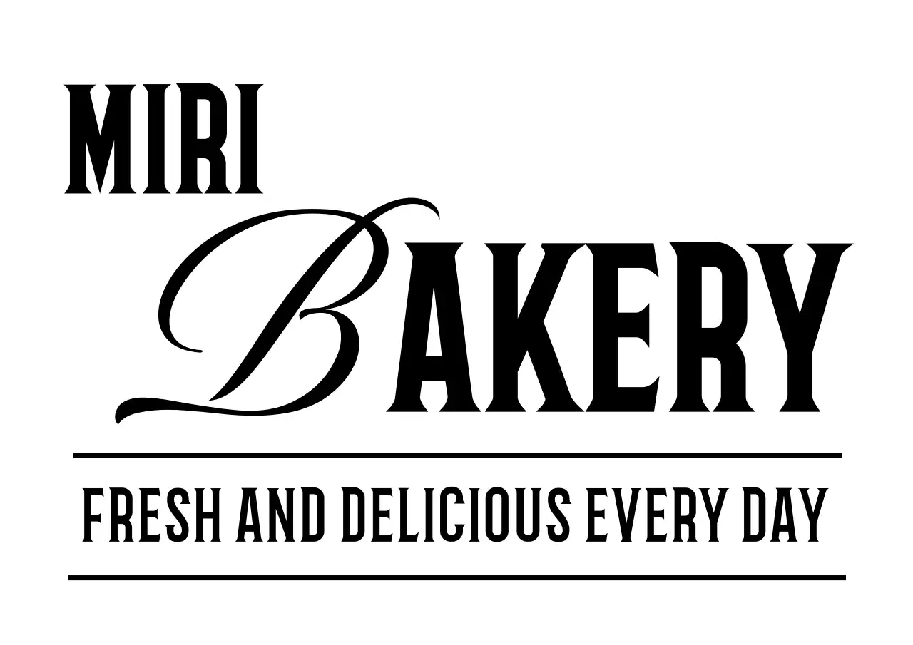 白黒 クラシック ベーカリー ロゴ カフェロゴ