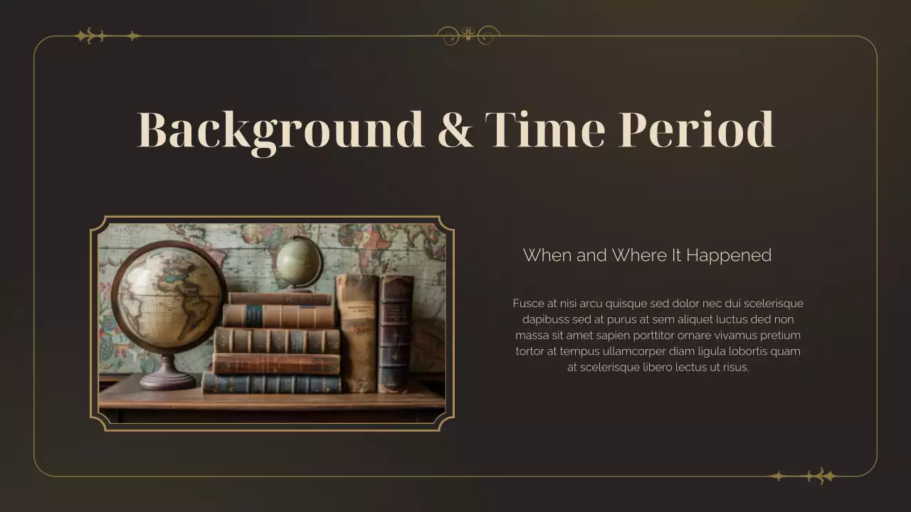 Brown Vintage Literature Historical Studies Presentation