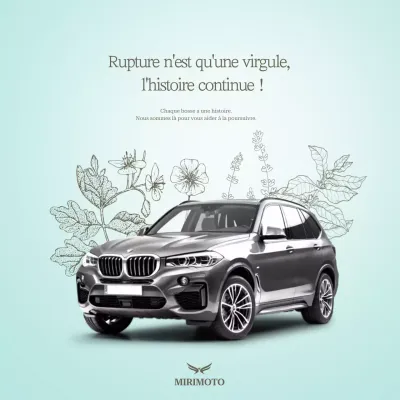 Publicité pour une voiture moderne Mint