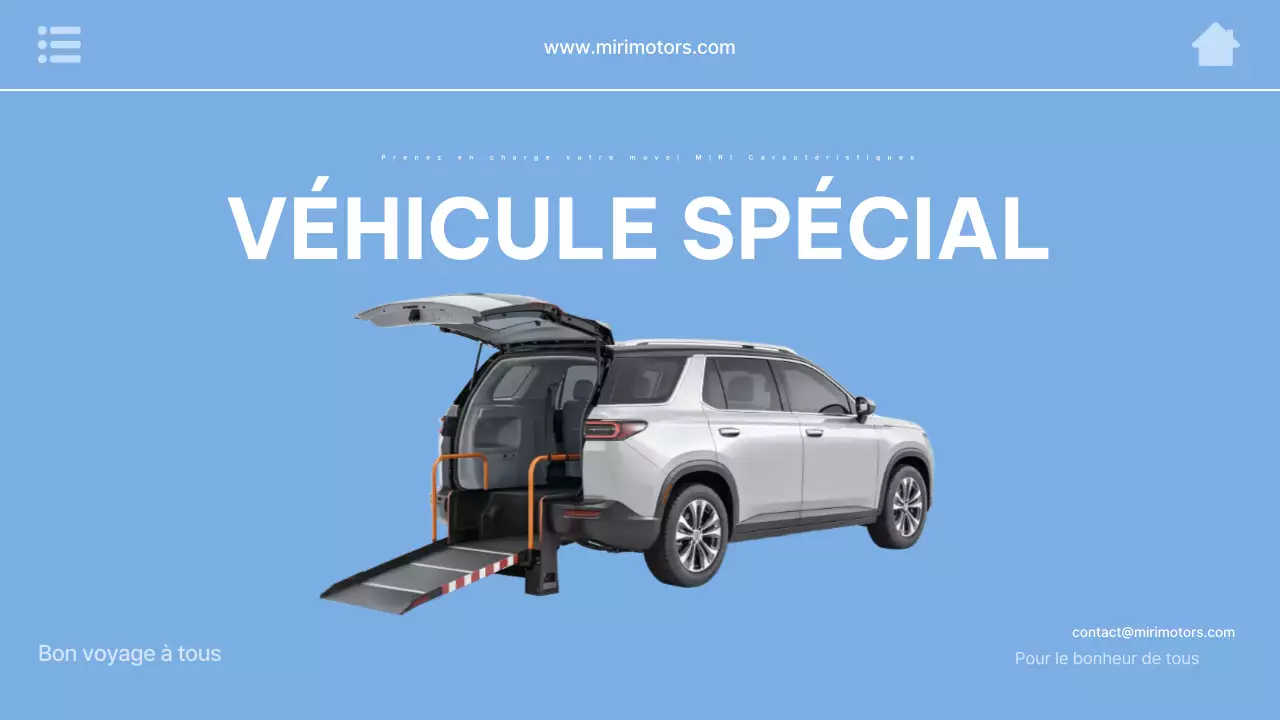 Publicité pour une voiture moderne bleu ciel