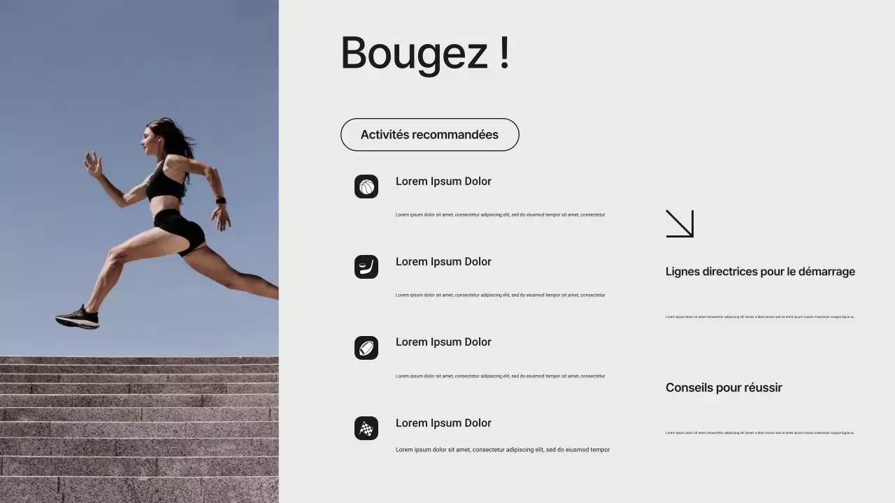 Présentation minimaliste moderne blanche et noire sur la prévention du diabète