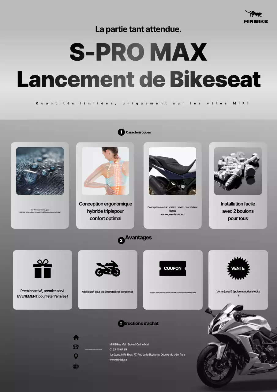 Promotion du produit Gray Modern Bike