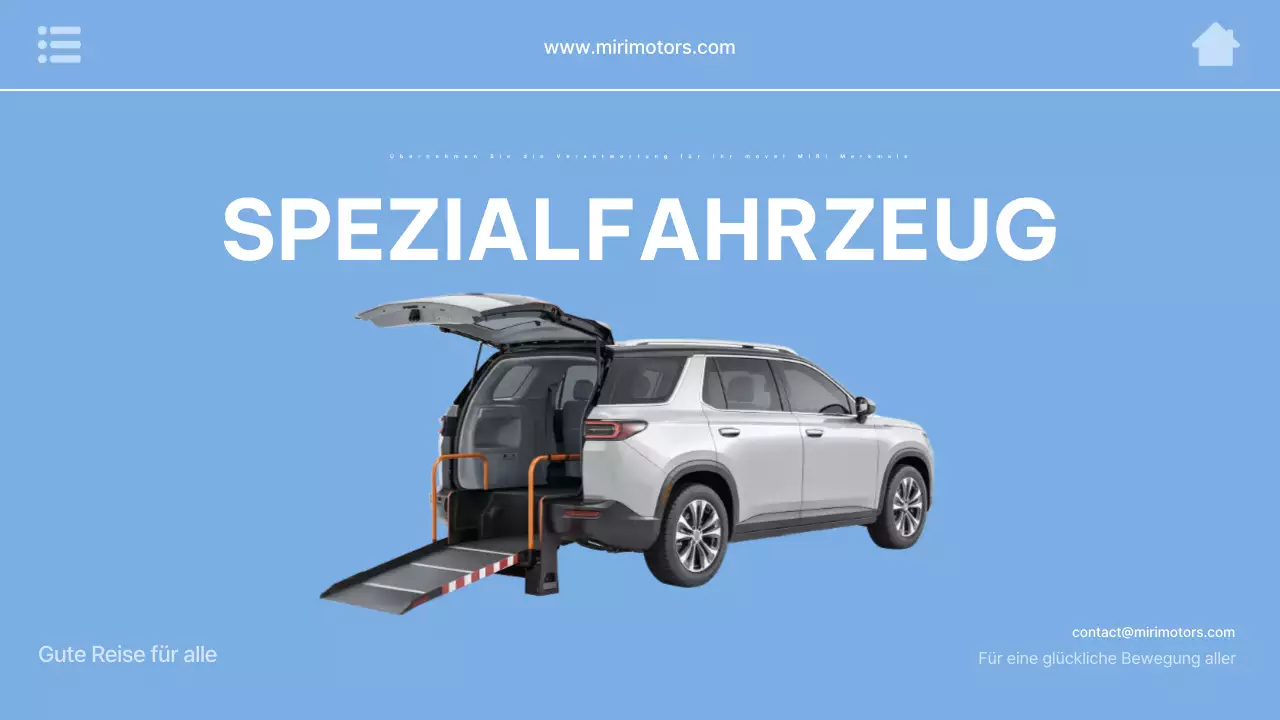 Himmelblaue moderne Autowerbung
