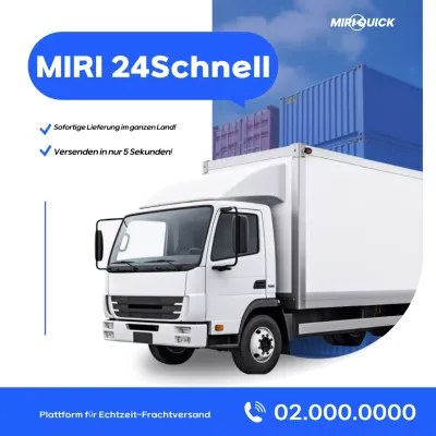 Blaue moderne Logistikwerbung