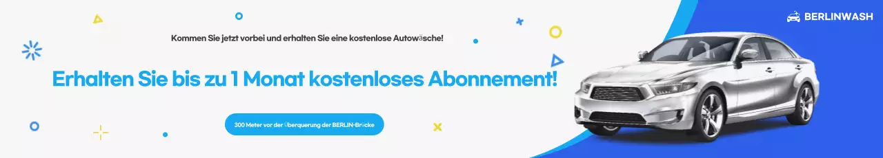 Blaue moderne Autowaschwerbung