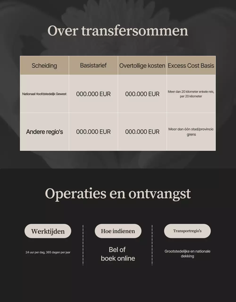 Zwarte luxe begrafenisgids