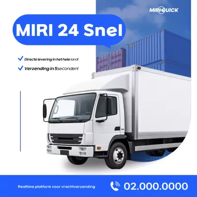 Blauwe moderne logistieke advertentie