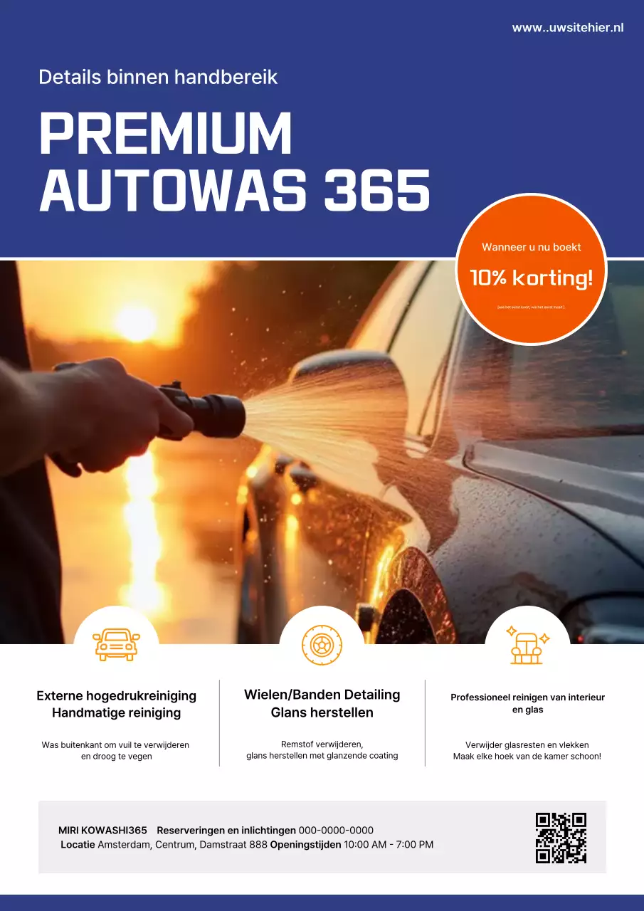 Advertentie voor Blue Modern Car Wash