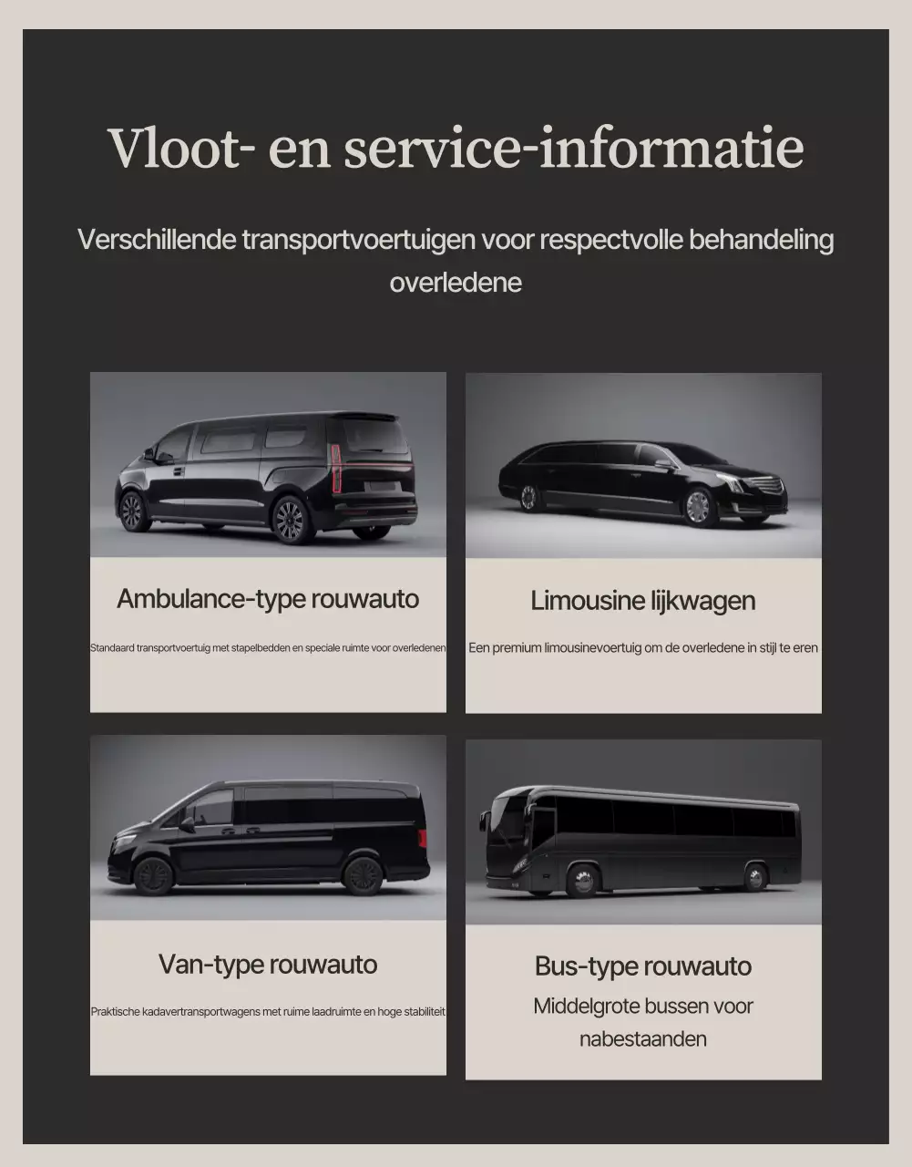 Zwarte luxe begrafenisgids