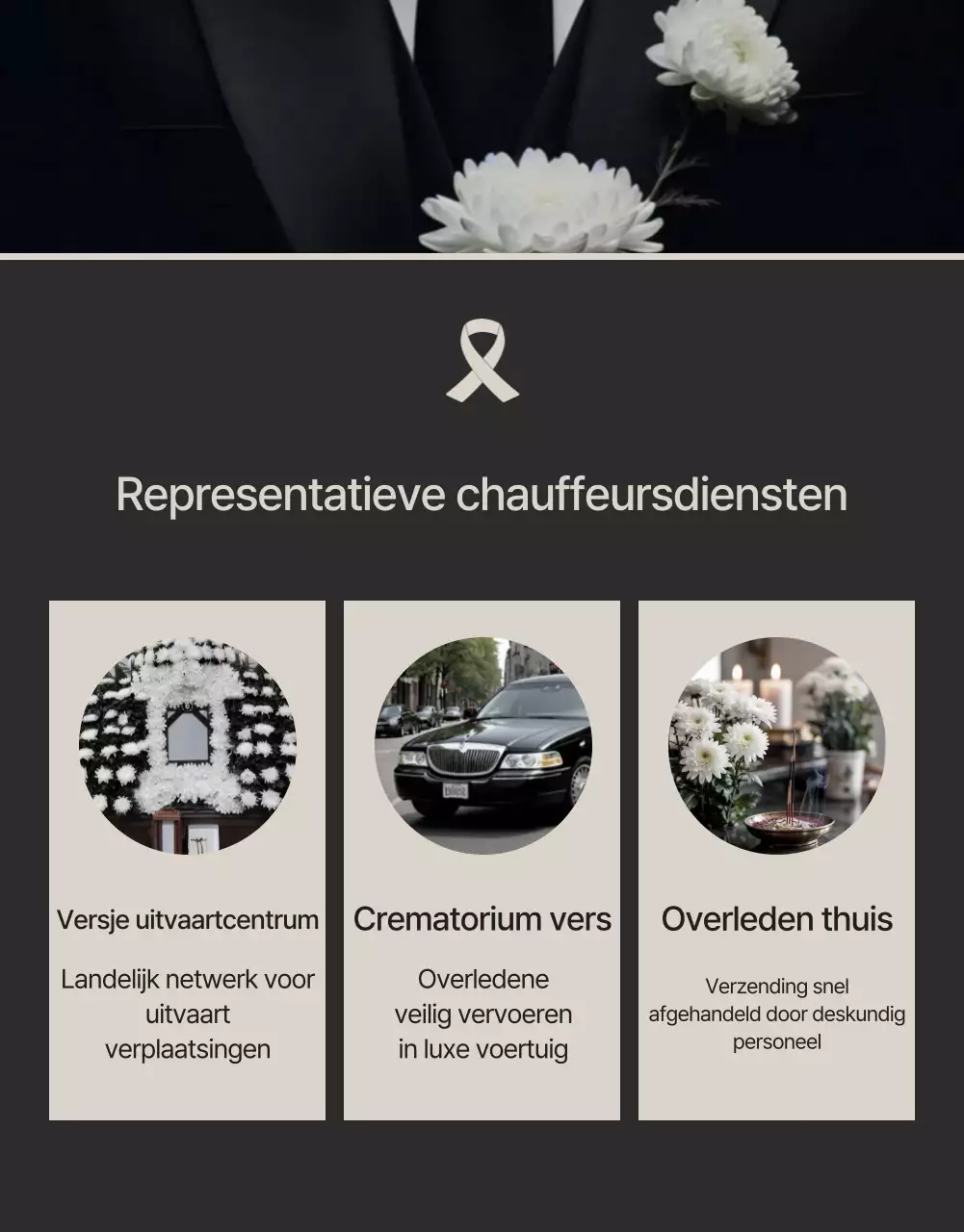 Zwarte luxe begrafenisgids