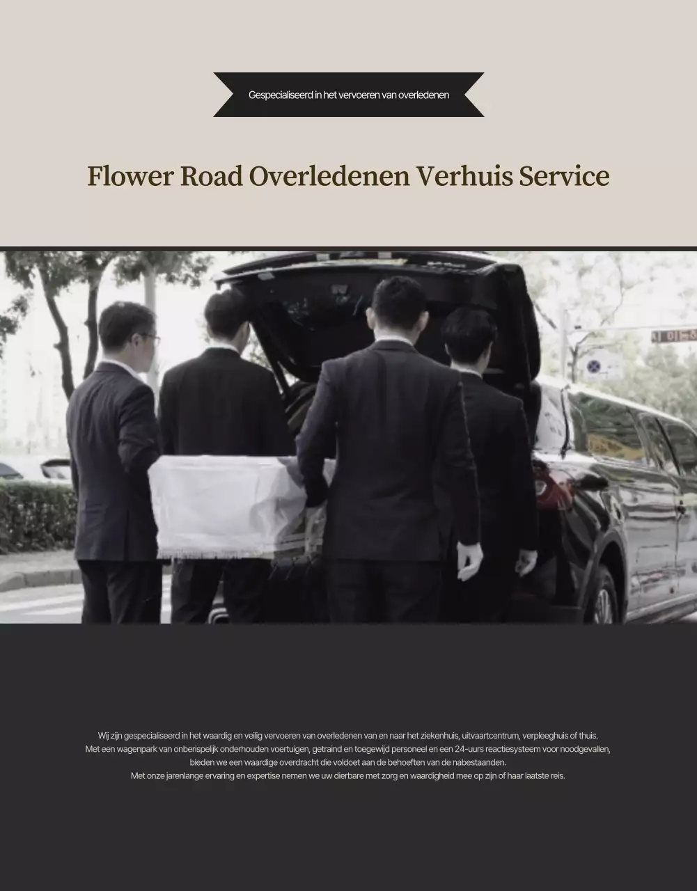 Zwarte luxe begrafenisgids