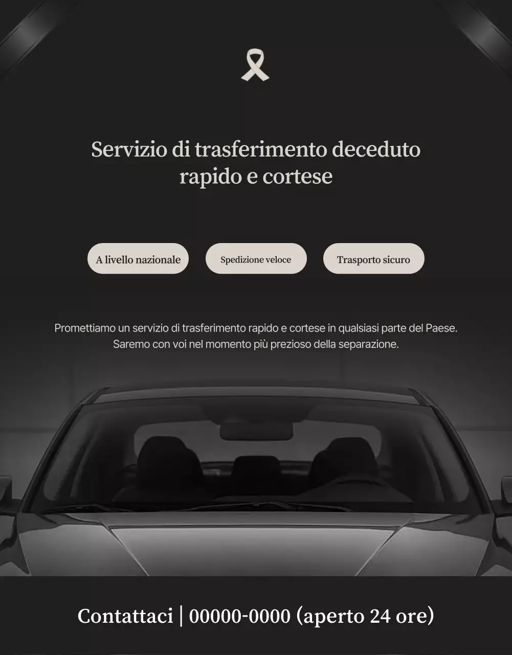 Guida funeraria di lusso nera