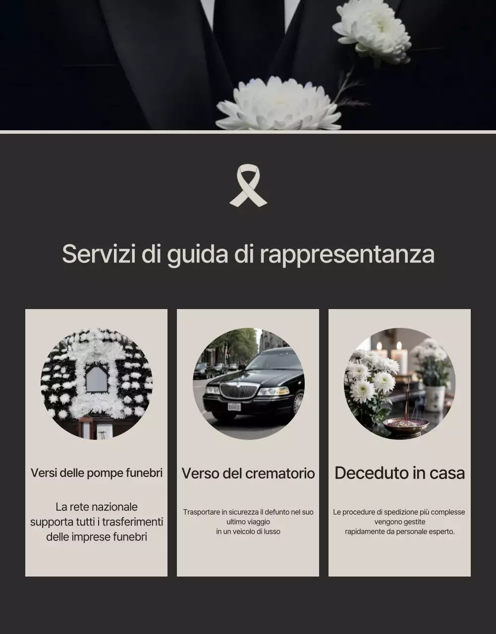 Guida funeraria di lusso nera