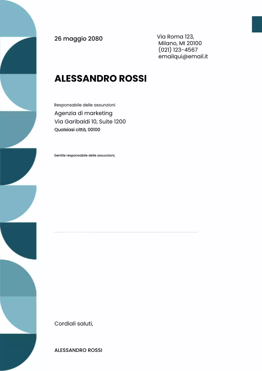 Poster intestatario di carta da parati geometrica verde acqua