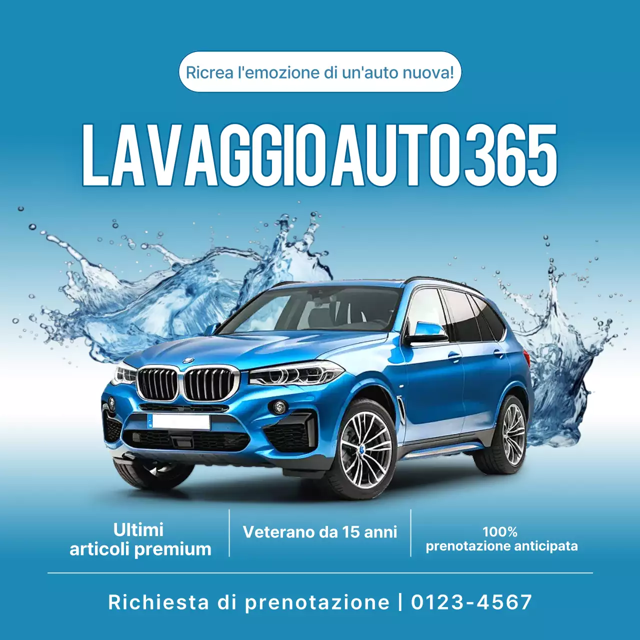 Pubblicità di Blue Modern Car Wash