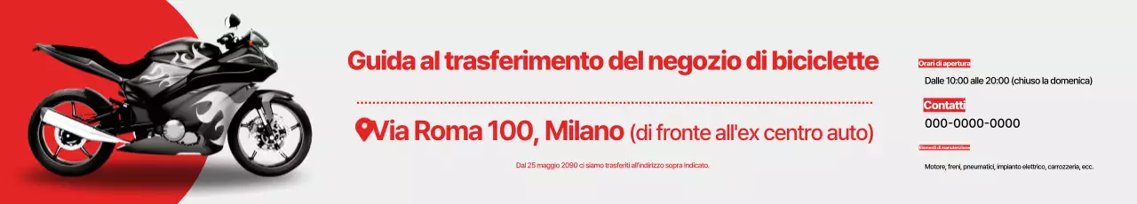 Avviso di guida precedente semplice rosso