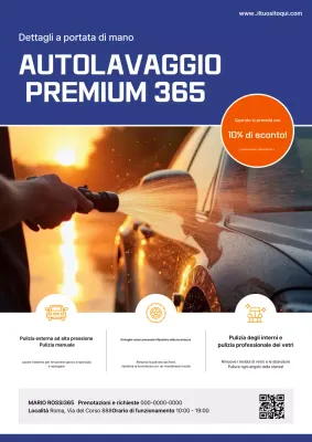 Pubblicità di Blue Modern Car Wash